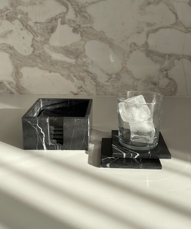 Portavasos CUADRADO NEGRO